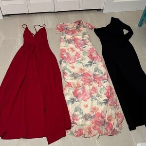 3 long dresses